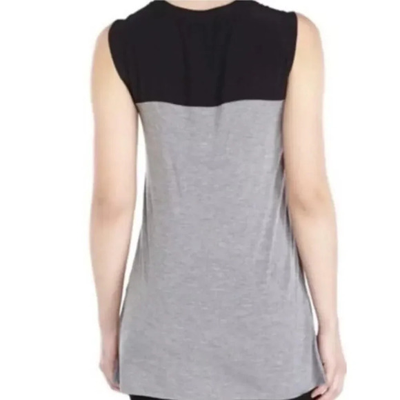 Vince Heather Gray & Black Colorblock Tank Size XS - Picture 2 of 5